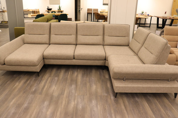 Sofa Manhattan Modul U-Form 360x215cm Omega Grau